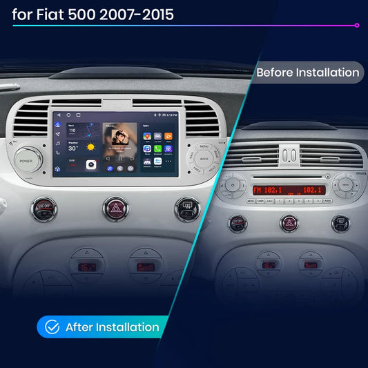 Junsun V1 7-Inch Android Car Stereo for Fiat 500 &amp; Abarth (2007-2015)