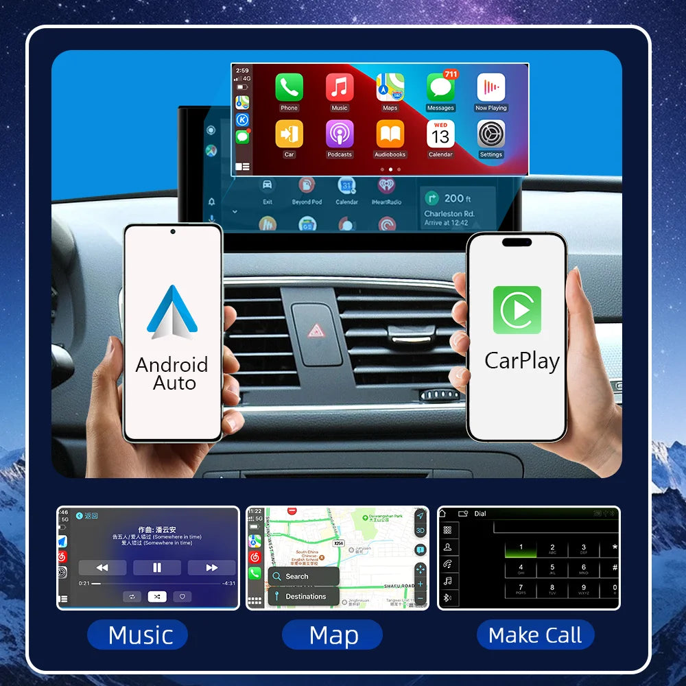 12.3" Android CarPlay Multimedia Display for Audi Q3 (2013–2019)