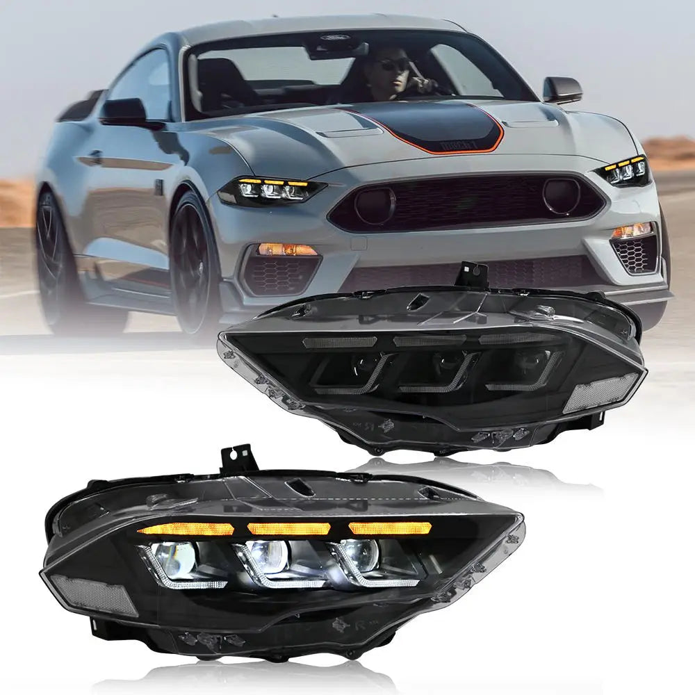 LED Headlights for Ford Mustang 2018-2022 – High-Performance Headlamp Upgrade