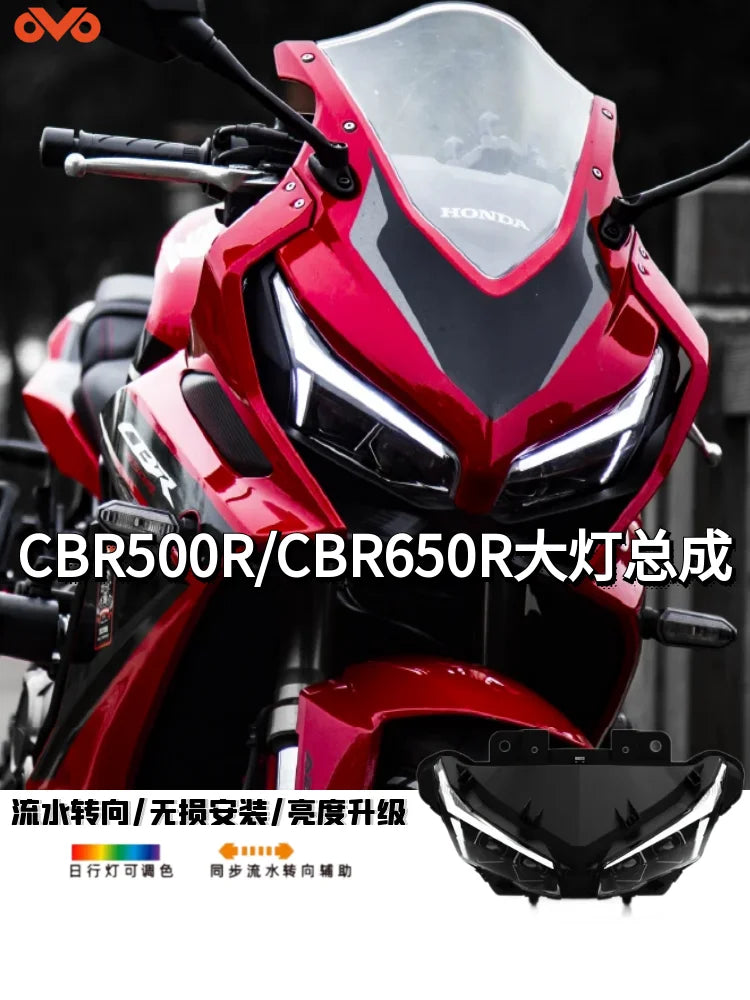 For LED Headlight Assembly for Honda CBR650R – Full LED Upgrade with Modern Sportbike StylingHONDA  CBR500RCBR650R Motorcycle Headlight Assembly