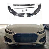 RS-Style Réel Carbone Avant Lip pour Audi A5 / S5 B9.5 Sportback & Coupé (2021–2024)
