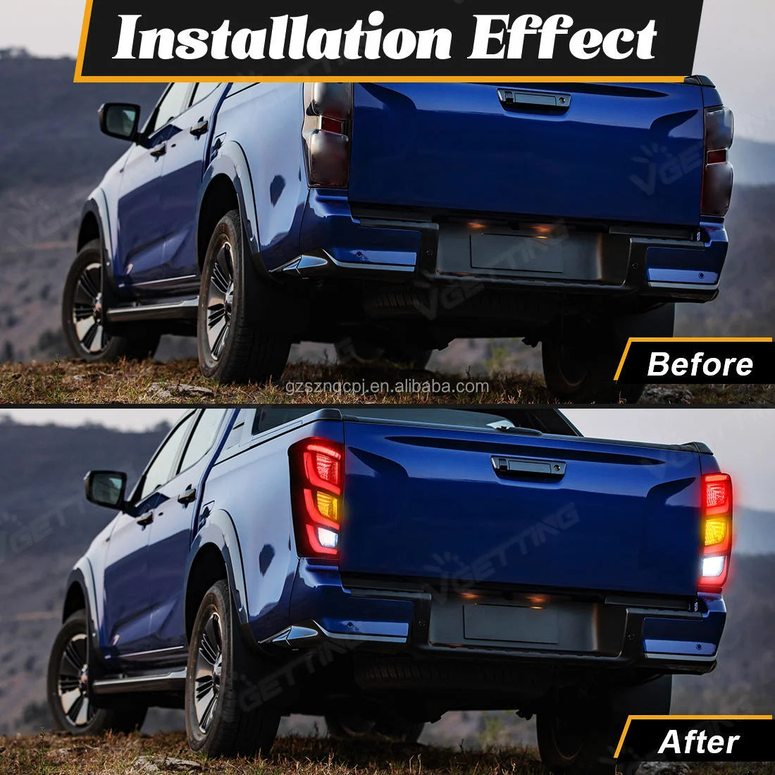 Dynamic LED Tail Lights for Isuzu D-Max (2012–2019) – Sequential Rear Light Upgrade Kit