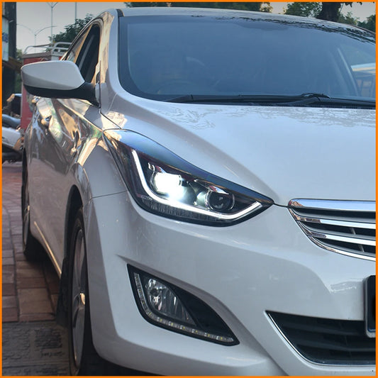 LED Headlight Assembly for Hyundai Elantra 2012-2016 – Bifocal Lens High-Performance Front Light Upgrade