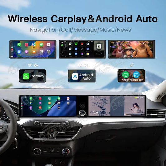 Dual 12.3" Android 13 Car Stereo for Ford Focus 2019-2022 – Wireless CarPlay, Android Auto &amp; GPS Navigation