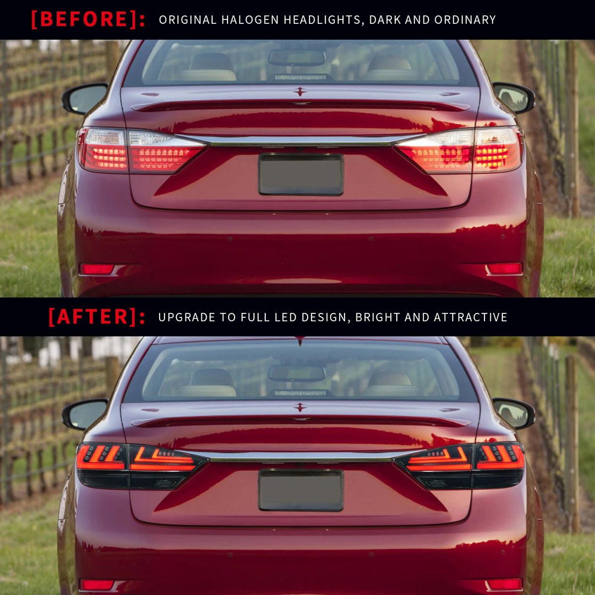 LED-achterlichten voor Lexus ES300 / ES350 (2013–2017) – sequentiële richtingaanwijzer, achteruitrijlicht