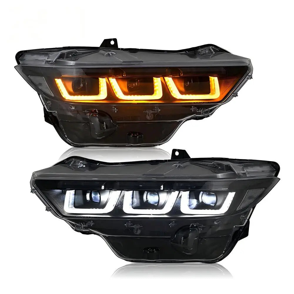 RSJ LED Headlights for Ford Mustang 2024-2026 – Projector Lens Headlamp with DRL