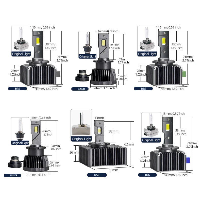 OEM M30 D-Series LED Headlight Bulbs – D1S, D2S, D3S, D4S & D8S Xenon Replacement