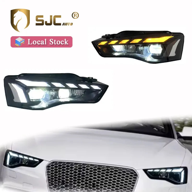 RS5 Style LED Headlights for Audi A5 (2012–2016) – Full LED Upgrade with DRL &amp; Dynamic Turn Signals