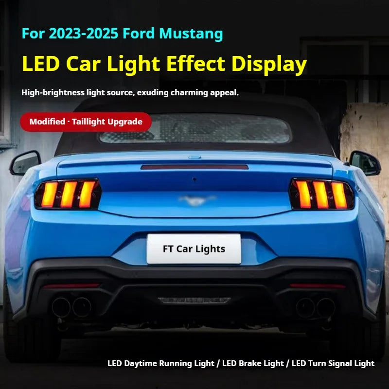VLAND LED Tail Lights for Ford Mustang 2023-2025 – Dynamic Turn Signals &amp; Modern LED Design