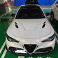 Half Carbon Fiber Front Bumper Lip for Alfa Romeo Giulia
