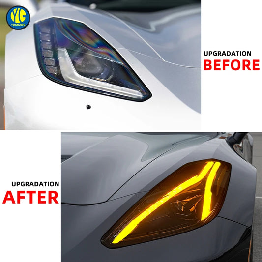 C8 Style LED Headlights for Chevrolet Corvette C7 (2014-2019)
