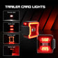USA 12V Red LED Tail Lights Brake Lamp with Blind Spot Plug New Condition for Jeep Wrangler JL 2018-2024