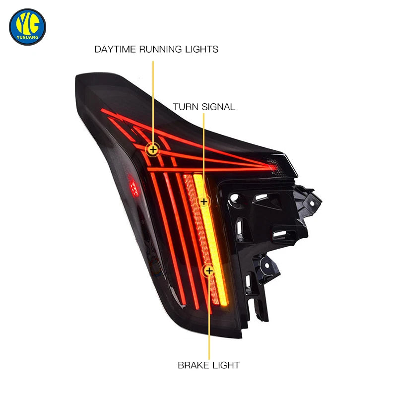 YU GUANG for Cadillac CT5 2019-2025  Car Accessories Dynamic Signal LED Tail Lamp Lights Stop Brake Reverse Lamps