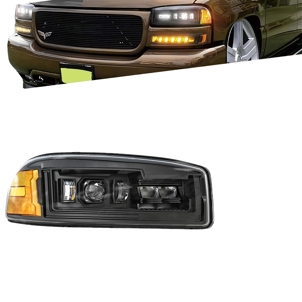 MorSun LED Headlights for GMC Sierra & Yukon XL 1999-2007 – DOT Approved Plug & Play Upgrade