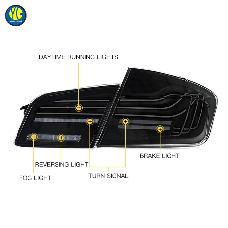 VLAND LED Clear Tail Lights for BMW 5 Series F10 / F18 (2011–2017)
