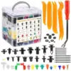1240PCS Universal Car Push Pin Rivet Fastener Kit – Automotive Plastic Trim Clips with Storage Box