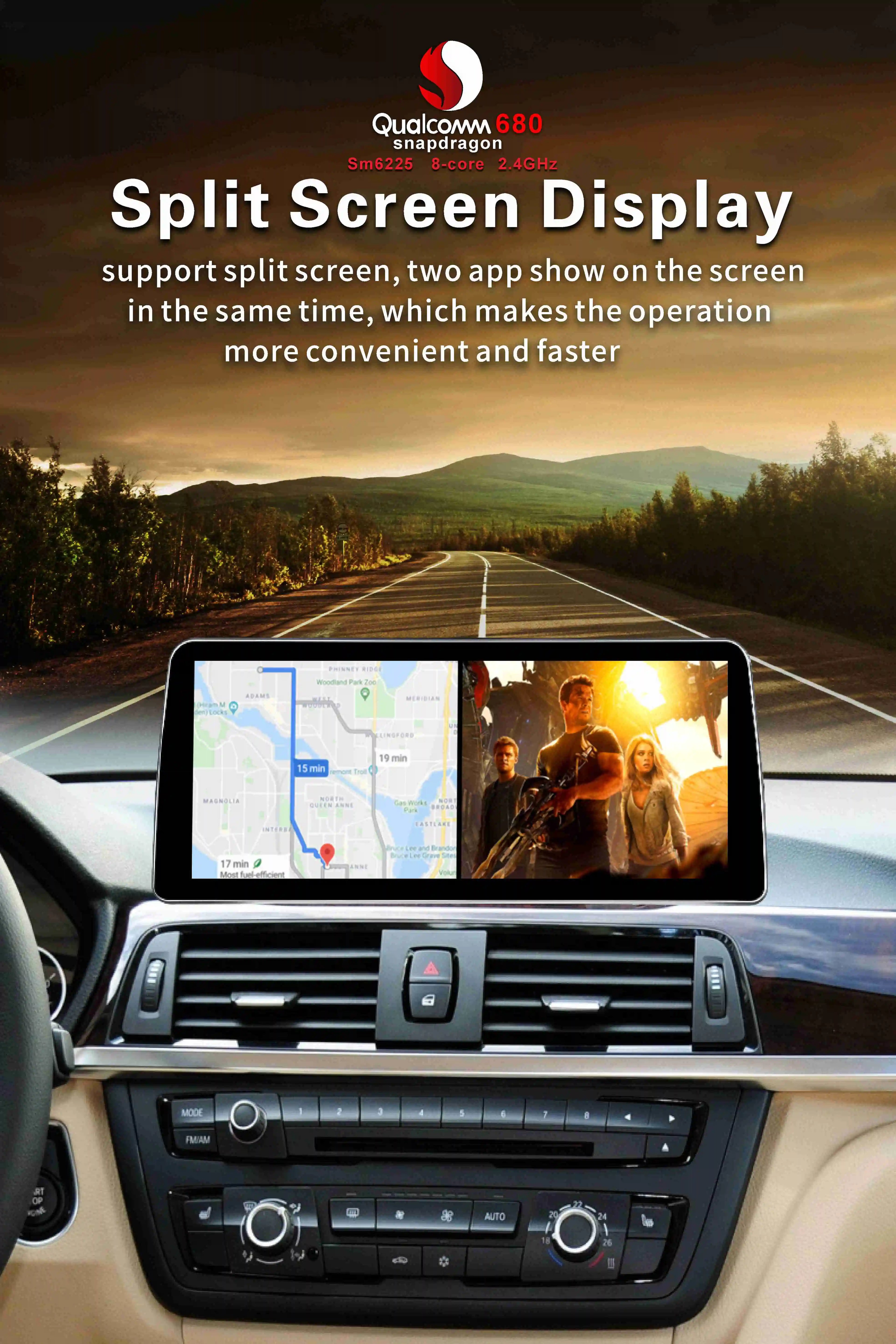 12.3-inch New Qualcomm 680 Android System Wireless Carplay AUTO for BMW3/4series F30 F31 F32 F33 Car Video Player GPS Car Radio
