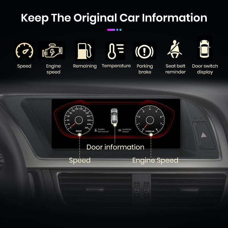 Junsun Android Car Stereo for Audi A5 (2009–2016) – Wireless CarPlay, Android Auto &amp; GPS Navigation