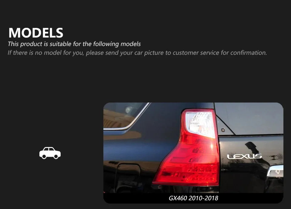 LED zadní světla pro Lexus GX460 / GX400 (2010–2021) – EU verze, plug and play
