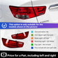 For 09-13 Forte Tail Light Assembly Modified LED Running Lights Brake Lights Flowing Turn Signals 30W