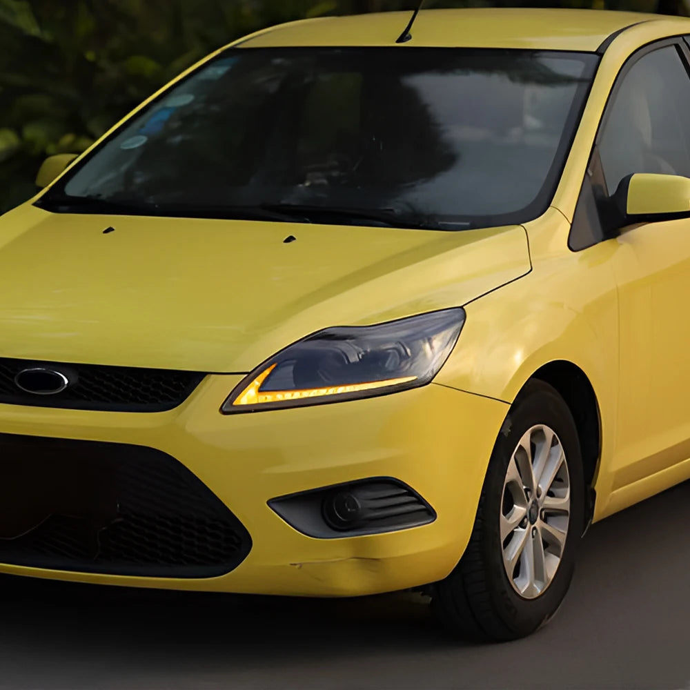 LED Demon Eyes Headlights for Ford Focus 2009-2011 – Projector Lens, Start-Up Animation & DRL