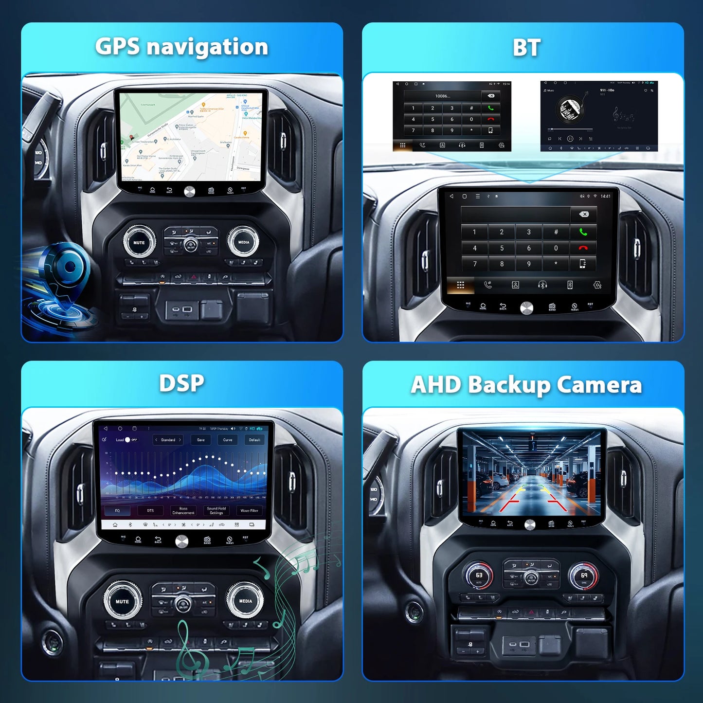 11.5" QLED Android 13 Multimedia System for Chevrolet Silverado & GMC Sierra (2019-2021)