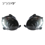 LED Angel Eyes Headlights for Fiat 500 2007-2014 – DRL Projector Headlamp Upgrade