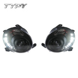 LED Angel Eyes Headlights for Fiat 500 2007-2014 – DRL Projector Headlamp Upgrade