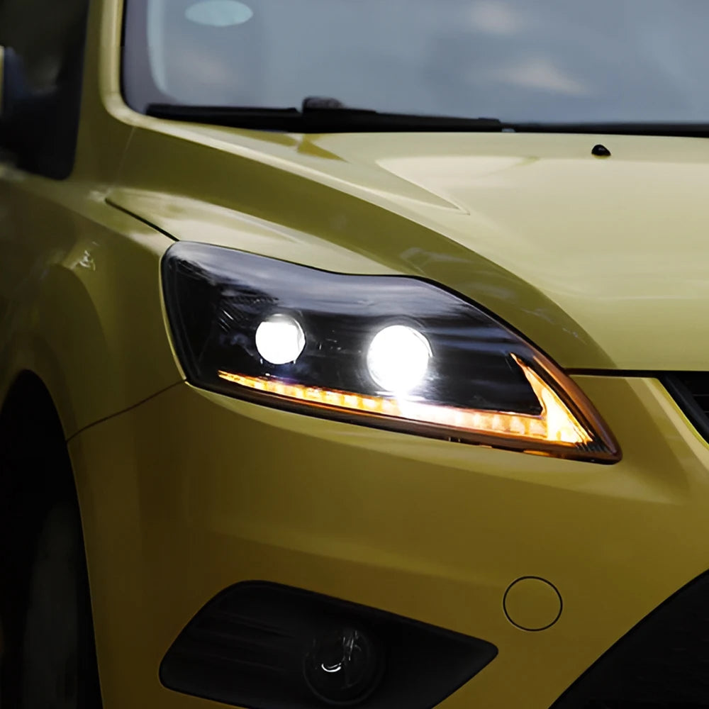 LED Demon Eyes Headlights for Ford Focus 2009-2011 – Projector Lens, Start-Up Animation & DRL