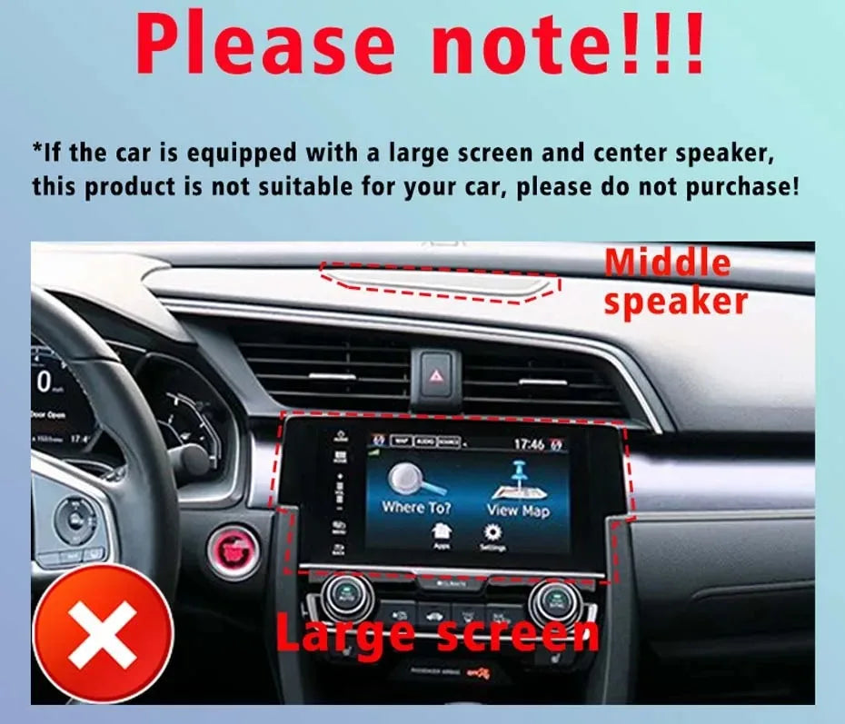 10.4" Android 14 Tesla Style Car Stereo for Honda Civic 2016-2020 – Wireless CarPlay, Android Auto & GPS Navigation