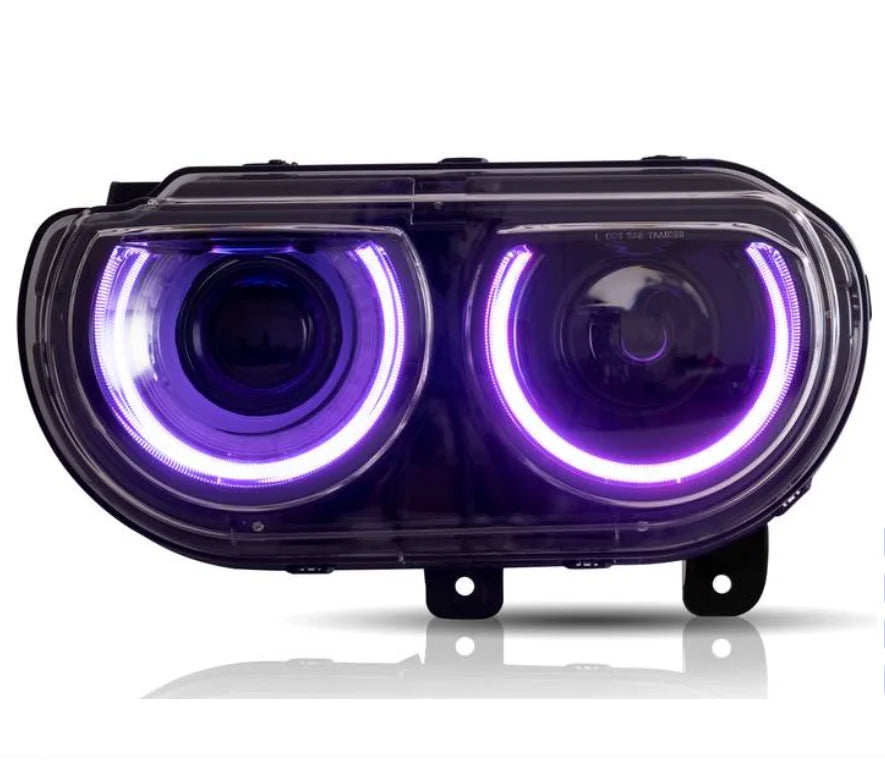 LED Projector Headlights for Dodge Challenger 2008-2014 – Front Lamp Assembly Upgrade. OE Number: 5028779AA