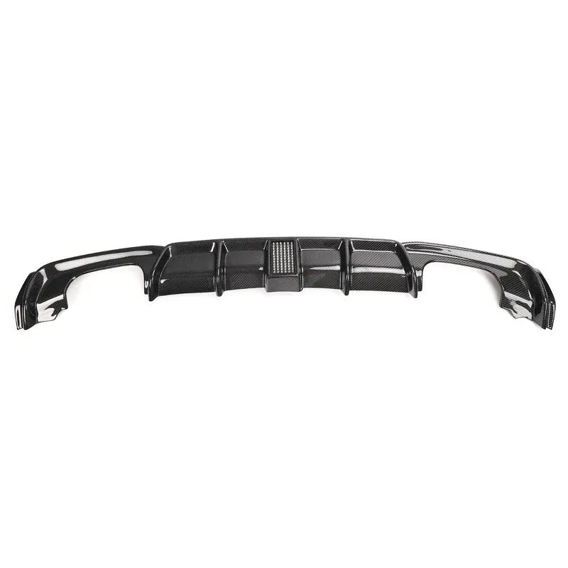 MP Style Carbon Fiber Rear Diffuser with LED Brake Light for BMW 3 Series F30 & F35 (2013–2018)