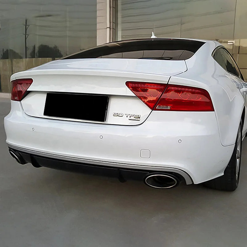 RS7 Style Rear Diffuser with Tailpipes for Audi A7 / S7 C7 (2009–2015)