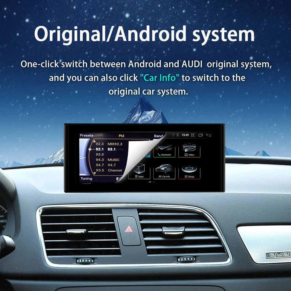 12.3" Android CarPlay Multimedia Display for Audi Q3 (2013–2019)