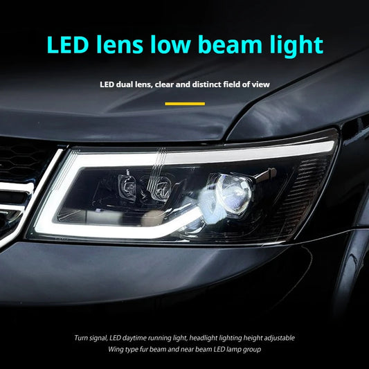 LED Projector Headlights for Dodge Journey & Fiat Freemont (2009–2019) – DRL Headlamp Upgrade Kit