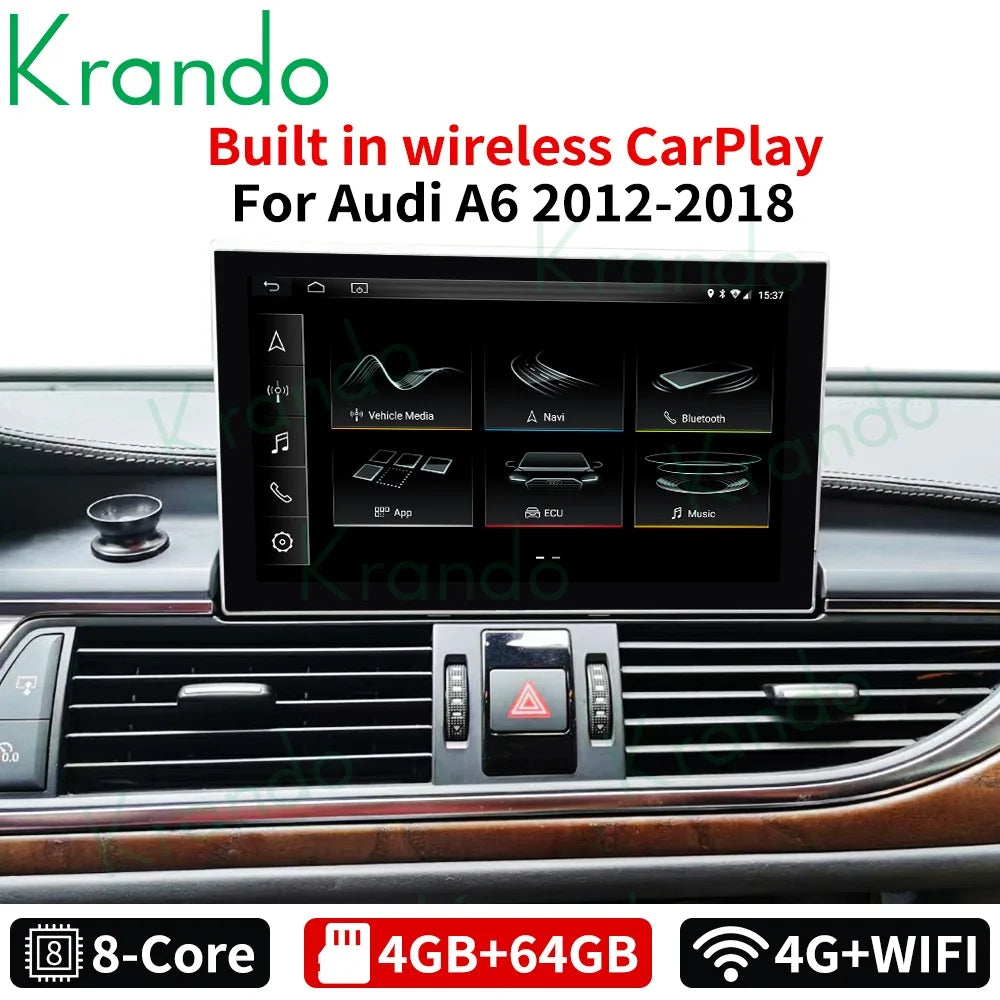 9" Android Multimedia System for Audi A6 / A7 (2012–2018) – Wireless CarPlay &amp; GPS Navigation