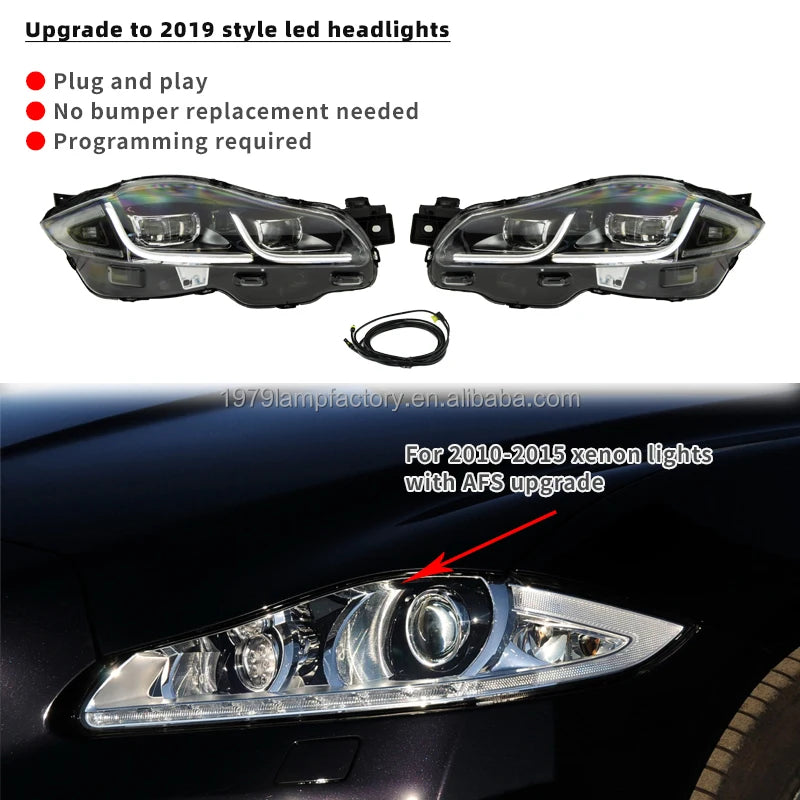 [1979ll] Car Lamp Parts 2014 2015 2010 2013 XJL Upgrade to 2019 Style LED Headlights for jaguar Xj X351