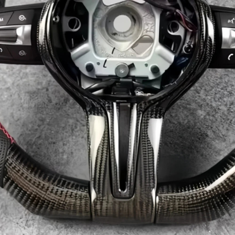For BMW E92 E90 E70 E71 F10 F20 F30 F22 F45 F06 F12 F13 F02 M3 M5 F40 Hot Performance LED Leather Carbon Fiber Steering Wheel