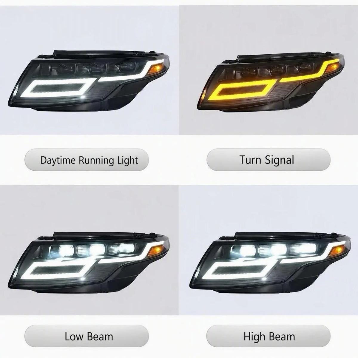 Range Rover Evoque headlight assembly with LED DRL – image 2