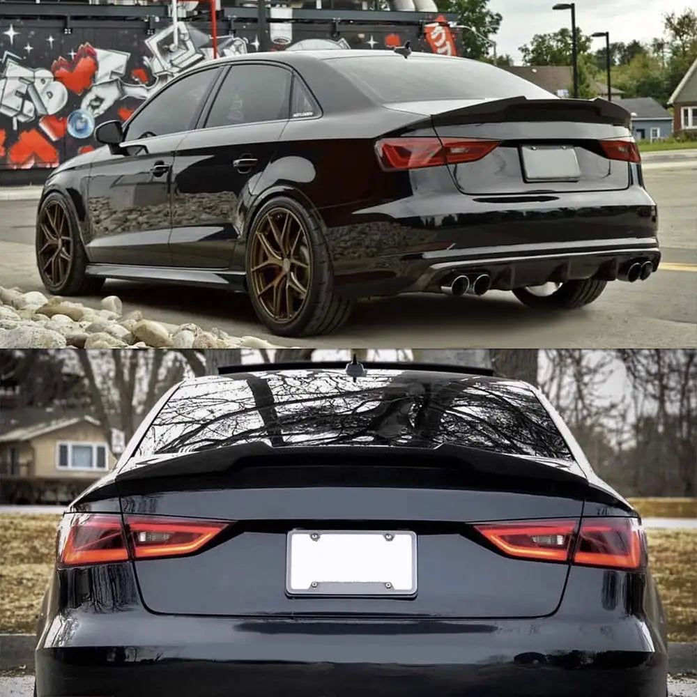 PSM Style Carbon Fiber Rear Spoiler for Audi A3 / S3 / RS3 Sedan (2013–2020)