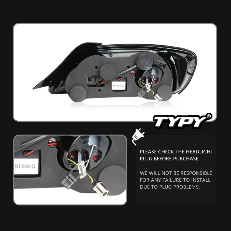 TYPY LED Tail Lights for Honda S2000 1999-2009 – Dynamic Sequential Turn Signals & Modern Rear Light Upgrade
