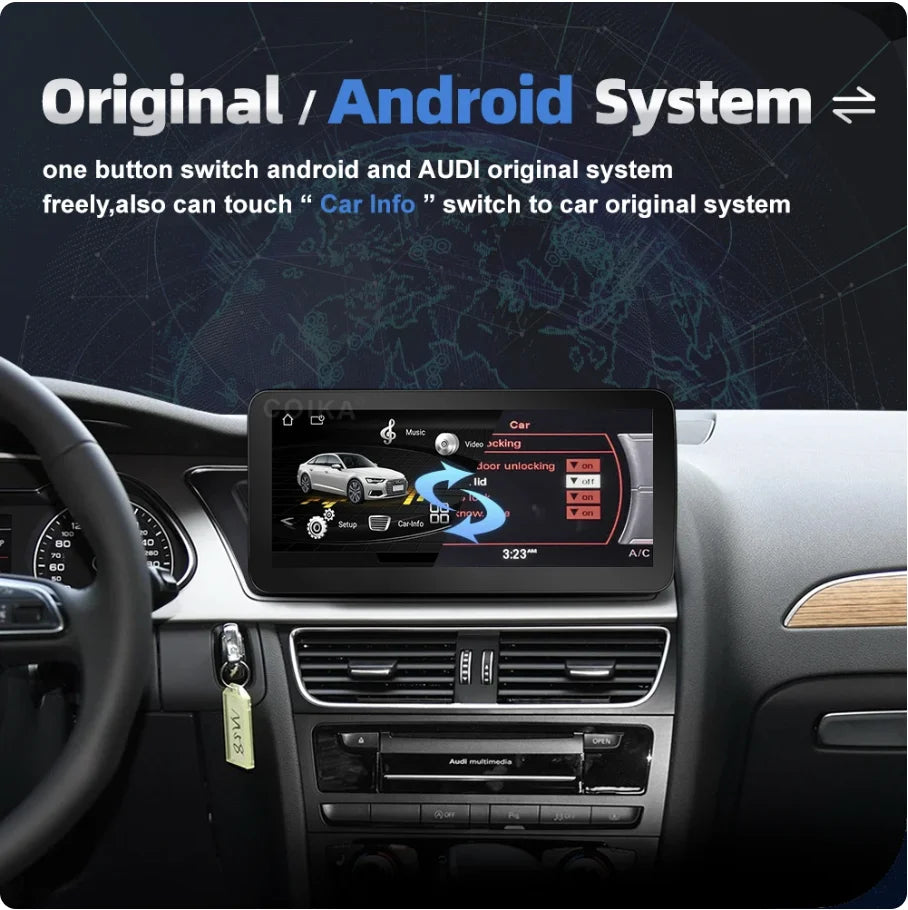 10.25" Android 13 Car Stereo for Audi A4 B8 (2009–2016) – Wireless CarPlay, Android Auto &amp; GPS Navigation