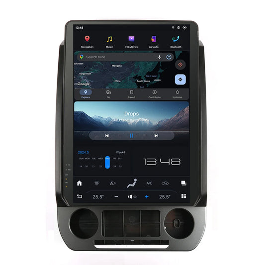 Touch Screen Android GPS Navigation Stereo with Wireless CarPlay &amp; Android Auto for Ford F-150 2015-2021