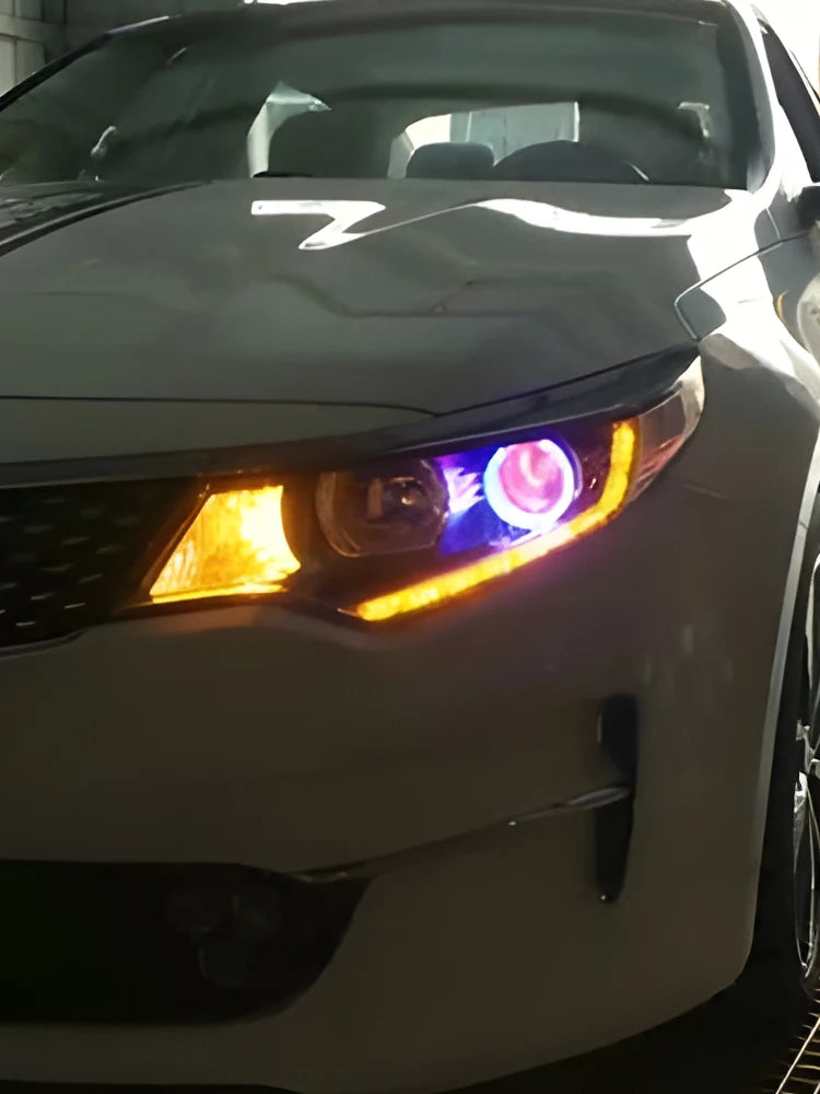 For 2016-2019 for KIA K5 High Quality LED Auto Projector Lens Headlight Assembly 6000k New Condition with Start Effect Accessory