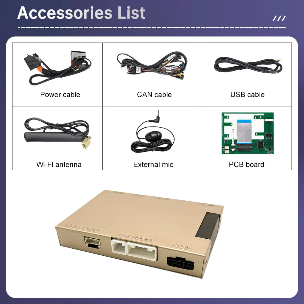 Wireless Apple CarPlay & Android Auto Interface for Ford Focus 2014-2016 Sync 2