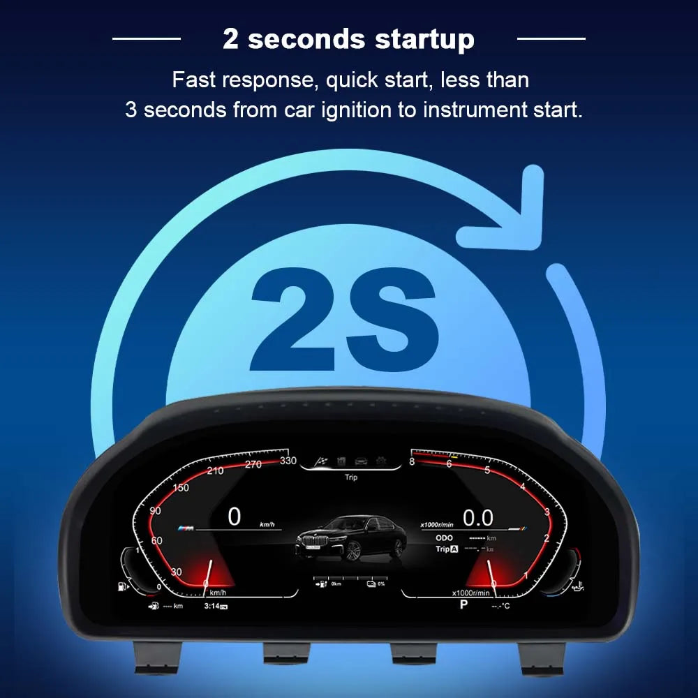 12.3inch Car Cluster Digital Speedometer for Bmw 5 /6/ 7 Series  F10 F11 F18 F06 F13 F01 F02 F03 2009-2017 Dasbboard Part
