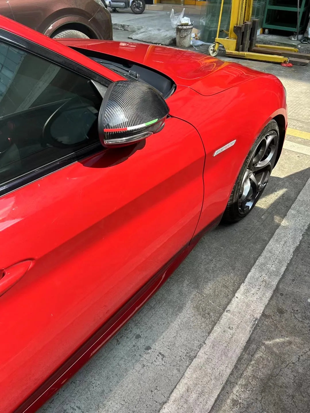 Real Carbon Fiber Side Mirror Covers for Alfa Romeo Giulietta
