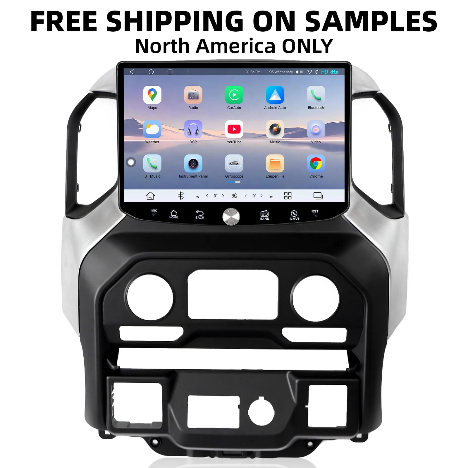 11.5 Inch Radio DVD Player Screen Snapdragon 665 for Chevrolet Silverado GMC Sierra 2019-2021 Wireless CarPlay QLED 2K 8+128GB
