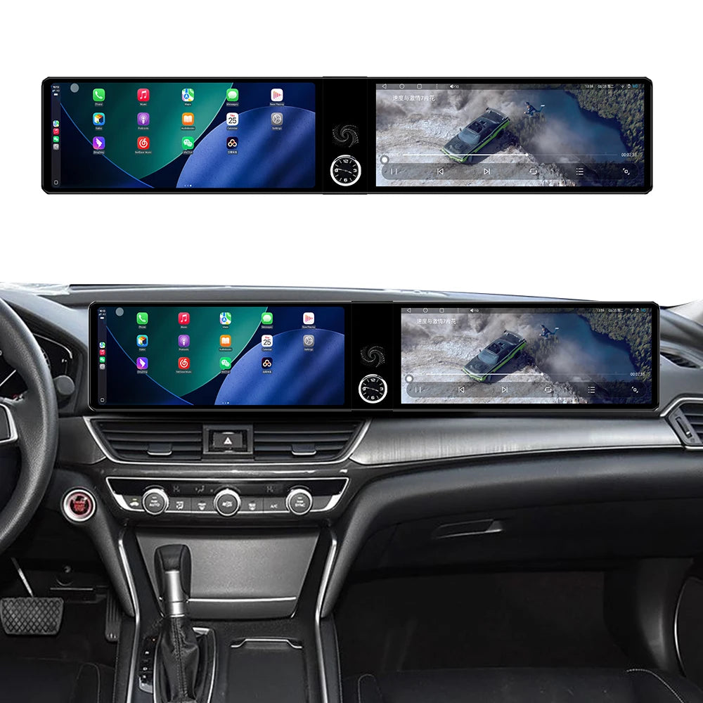 Baoshang Dual 12.3" Android 13 Car Stereo for Honda Accord & Insight 2018-2022 – Wireless CarPlay, GPS Navigation & Voice Control