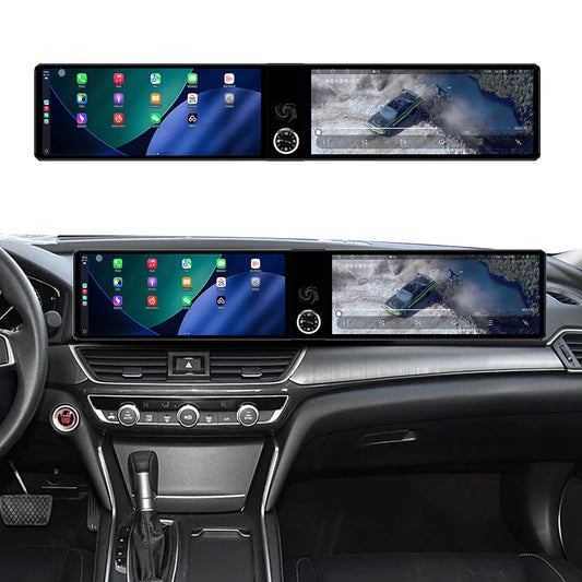 Baoshang Dual 12.3" Android 13 Car Stereo for Honda Accord & Insight 2018-2022 – Wireless CarPlay, GPS Navigation & Voice Control